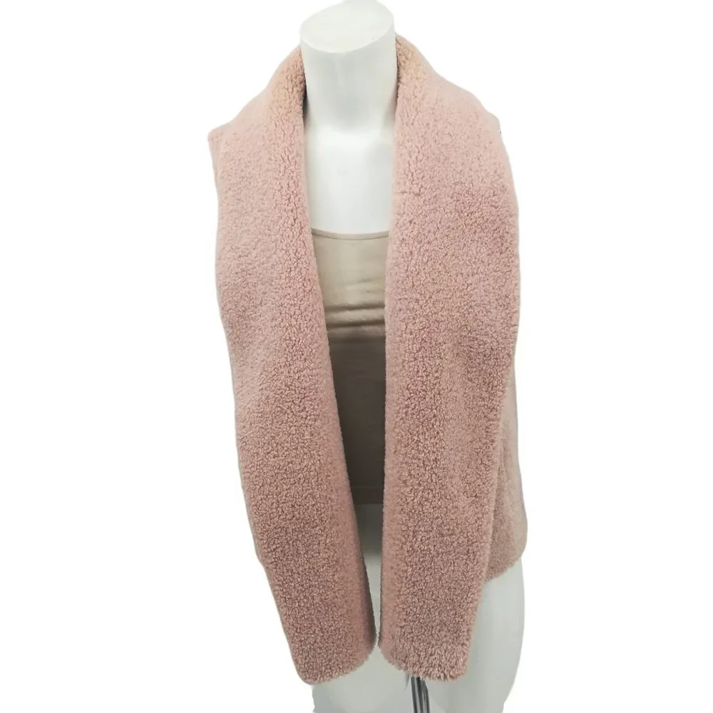 Norla Canada Anthropologie Rhodes Sherpa Pink Vest Size S/M Pockets Anthro